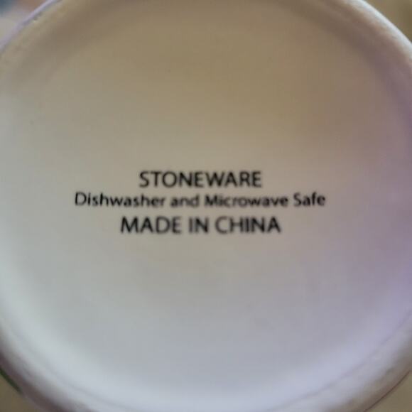 Christmas Coffee Cups Set of Two One has Snowman and One candy cane striped - Picture 8 of 10